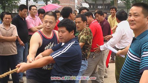 大陈村拔河队