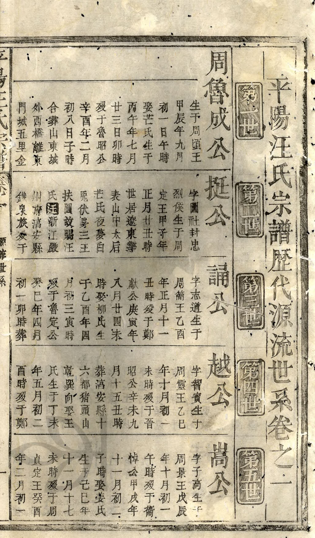 1世—5世